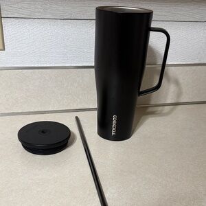 Corkcicle Matte Black Tumbler with Handle